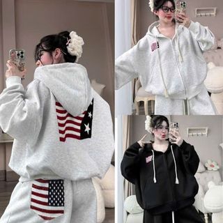 Áo Khoác Nỉ Form Rộng Unisex Nam Nữ Dễ Mặc,  thubaquanaaao