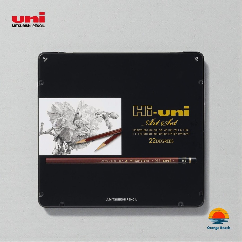 uni Hi-Uni Art Set HUAS / bo 22 cap do cung 10H-10B / hop thiec / chi ve chuyen nghiep Nhat