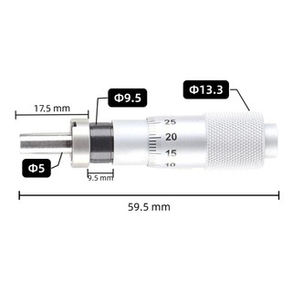 Đầu micromet CLEARLINE​, Độ chính xác 0,01mm​ Đầu phẳng​ Micromet bên trong​, với đầu bóng đai ốc​ Micromet chính xác phạm vi 0-13mm​ Dụng cụ chính xác Dụng cụ máy​