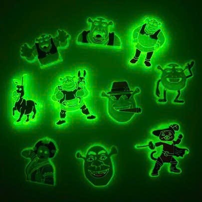 CHARM PHÁT SÁNG: QUÁI VẬT XANH SHREK - CHARM GẮN DÉP DỄ THƯƠNG
