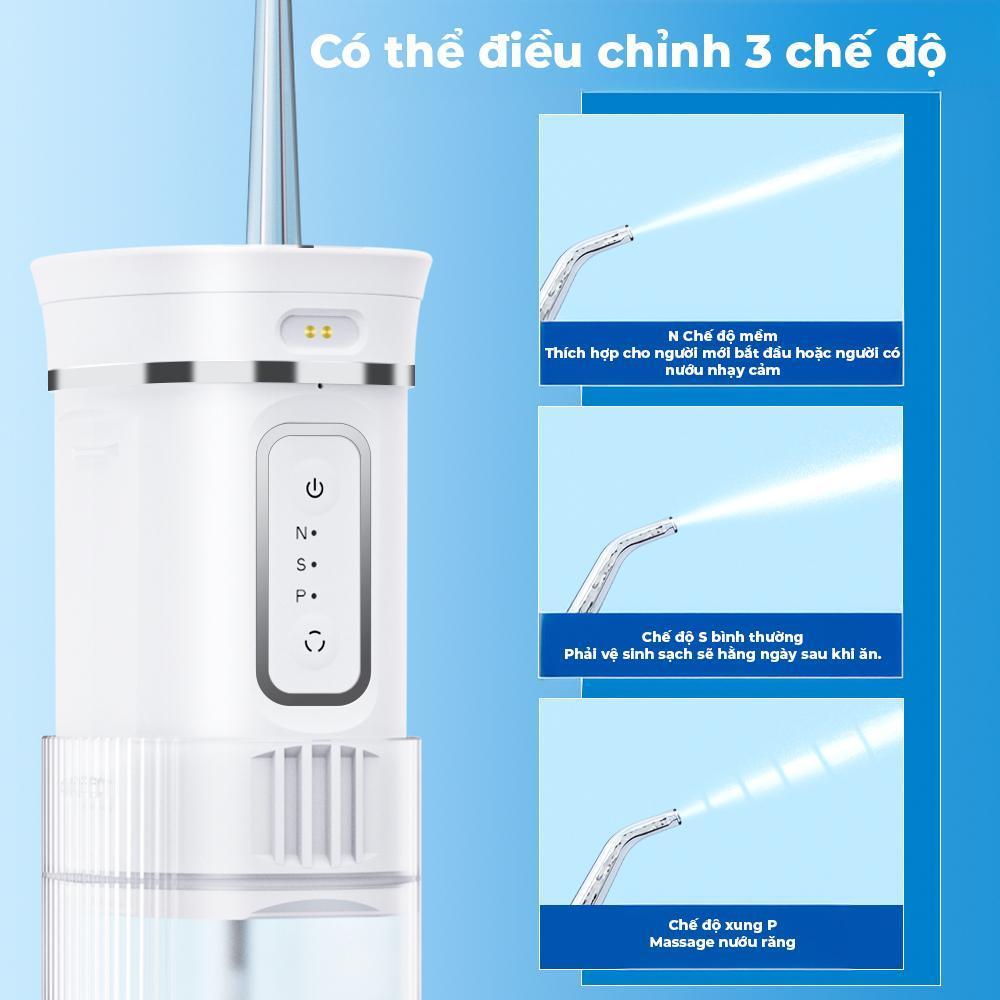 GOKOCO Máy tăm nước 4 Đầu Phun Nhỏ Gọn Du Lịch 150ml Dành Cho Người Niềng Răng & Nướu Nhạy Cảm | BigBuy360 - bigbuy360.vn