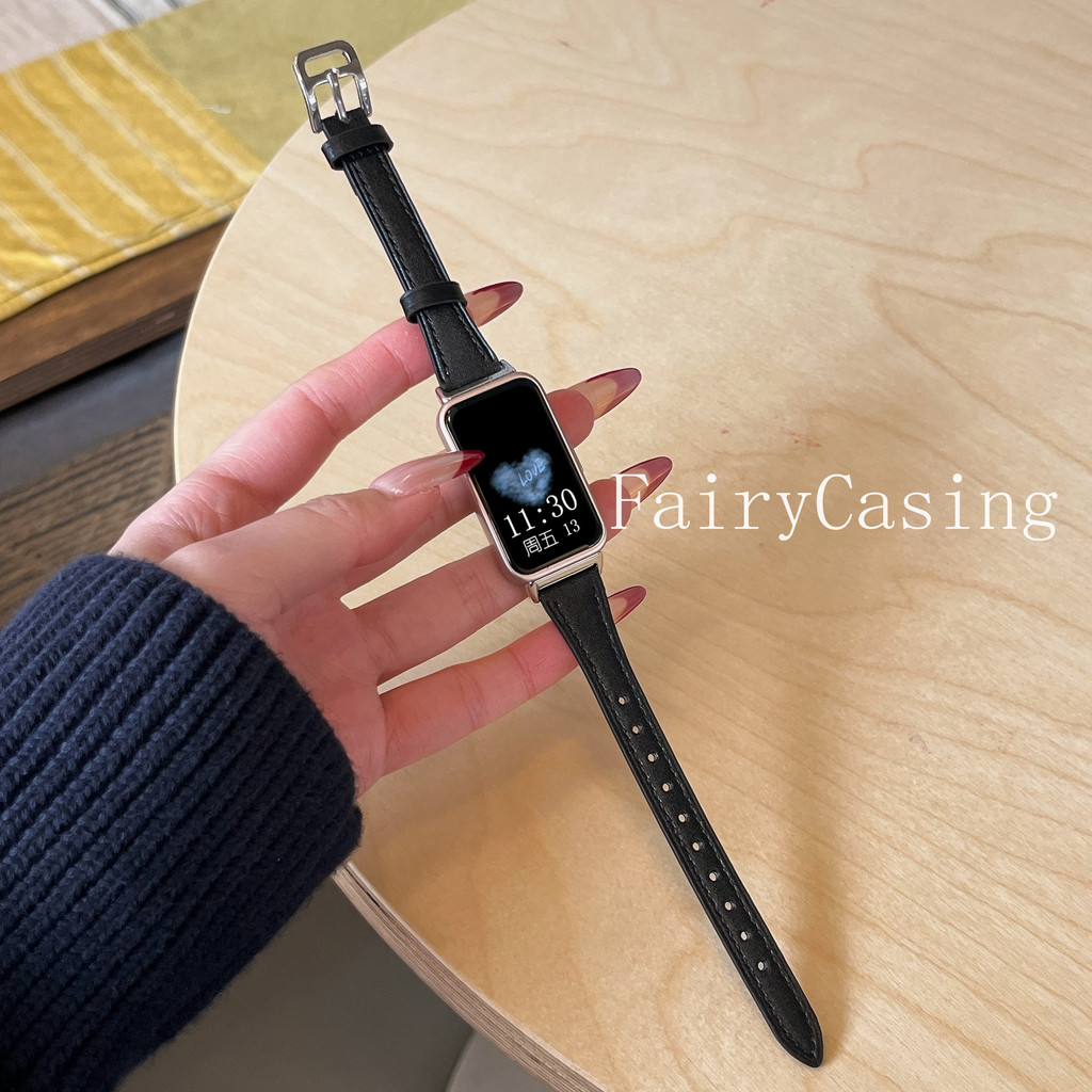 Dây da mỏng cho Huawei Band 11 Pro 10 9 8 nfc Vòng tay cho Huawei Watch Fit 3 4 Pro Dây đeo cổ tay phổ thông 18 / 20mm