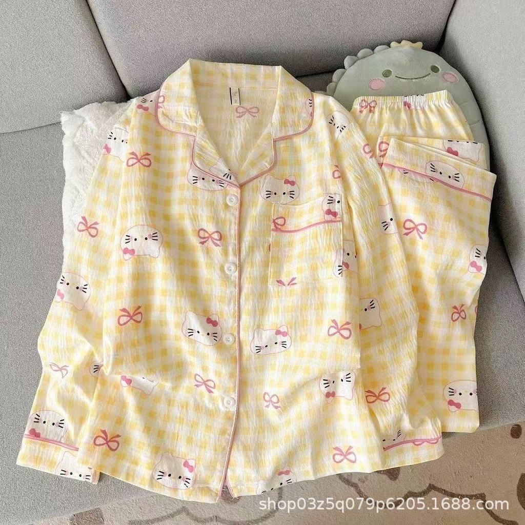 Cloud Cotton Dễ Thương Chữa Bệnh Phù Hợp Với Bé Gái Homewear Ký Túc Xá Sinh Viên Thường Ngày Lười Bộ Đồ Ngủ