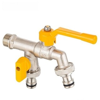 Van hồ bơi 2 đầu ra - Điều khiển 1 chiều, 2 công tắc độc lập, Vòi nước hai chế độ, đồng, 2 đầu ra