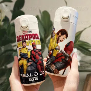 Deadpool Wolverine Ngoại Vi Cốc Cách Nhiệt Dung Tích Lớn Cốc Nước Di Động Ấm Siêu Tốc Thép Không Gỉ Quà Tặng Sinh Nhật