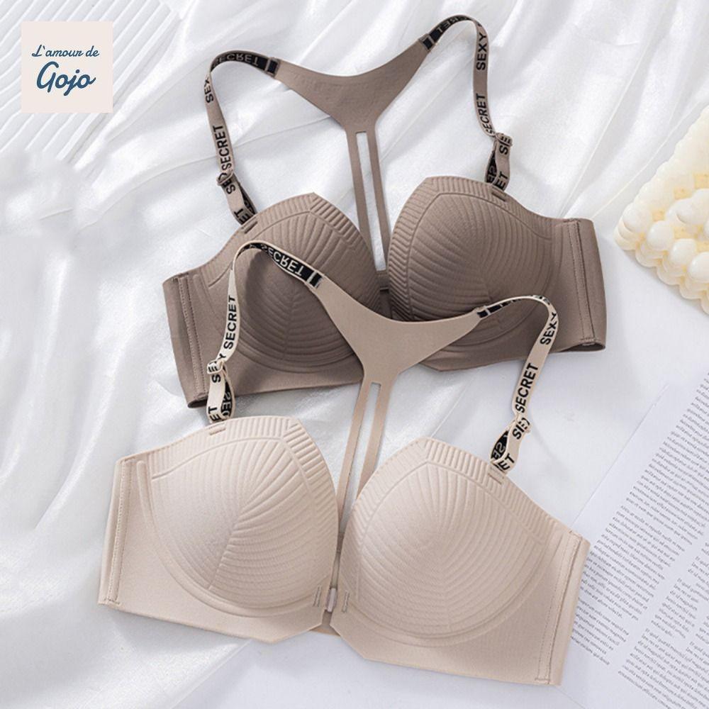 Áo Ngực GOJO Không Dây Kiểu V Sâu, Chống Sốc & Flow Xệ, Khoá Phía Trước