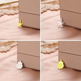 Mặt dây chuyền đại dương cá heo với charm thép không gỉ và thạch thạch - Set 5 cái phù hợp làm quà tặng hoặc DIY vòng cổ