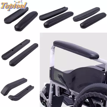 TOPTOOL Tay vịn xe lăn, Thay thế bằng vít Tấm lót tay xe lăn, Miếng bọt biển bằng da đa năng Xe lăn Tay vịn Pad Phụ kiện xe lăn