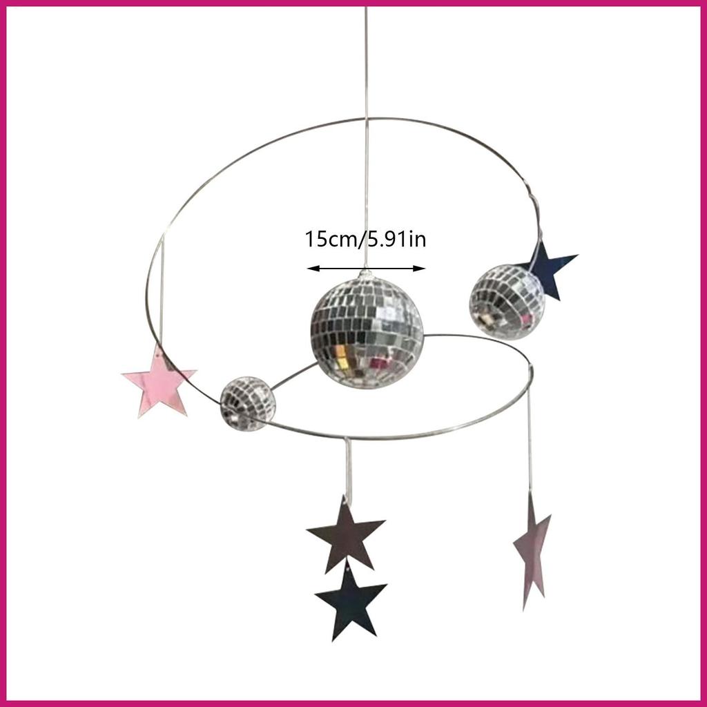 Bóng Disco Nhỏ Treo Được Trang Trí Cửa Sổ Có Thể Treo Được Với Bóng Disco Và Ngôi Sao Phản Quang Spinner Xoắn Ốc Cho shopidaevn