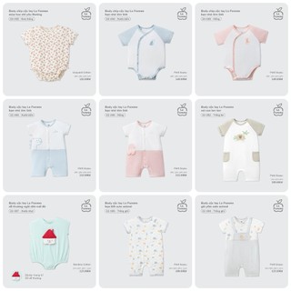 La Pomme SS26.T2.3 Tổng hợp mã body cộc, body chip cho bé 0-12m