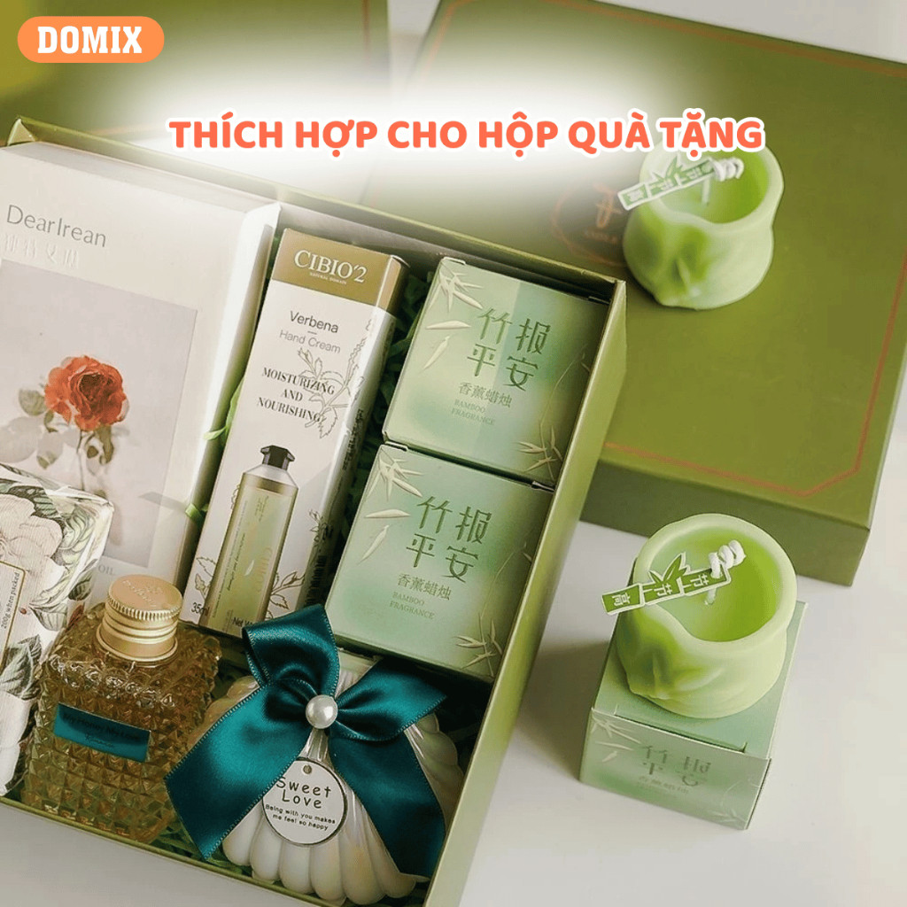 Nến Thơm Đốt Tre Cao Cấp – Hương Tre Thư Giãn, Thanh Mát, Decor Sang Trọng