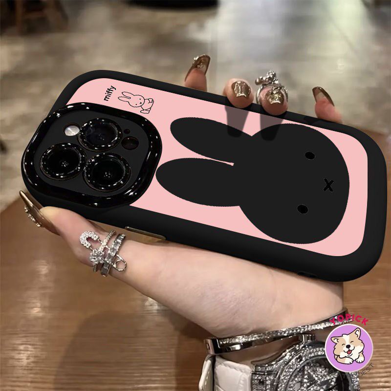 Ốp Điện Thoại Thỏ Rỗng Dễ Thương Cho IPhone17 16 15 14 13 12 11 X Xs Xr 7 8 Plus Pro Max Ốp Lưng Điện Thoại Hoạt Hình Ốp Lưng Mềm Bảo Vệ Chống Rơi JKP