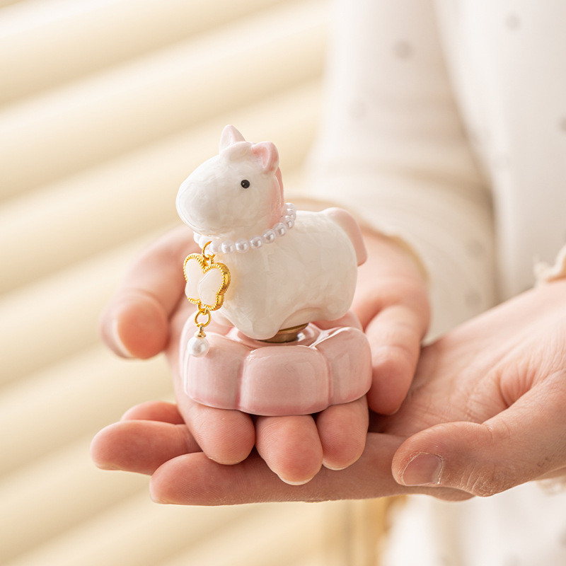🌟Năm Ngựa Pha Lê Glaze Xoay Bộ Bầu Nhiều Màu Sắc Biến Đồ Trang Trí Âm Nhạc Trang Trí Nhà Cửa NVUY