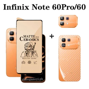Phim gốm sứ 3 trong 1 Infinix Note 60 Pro cho Infinix Note60 2026 Note 50 Note 50 Pro + Hot 60i 50i Hot 50 Pro Bảo vệ màn hình + Phim ống kính máy ảnh + Phim mặt sau