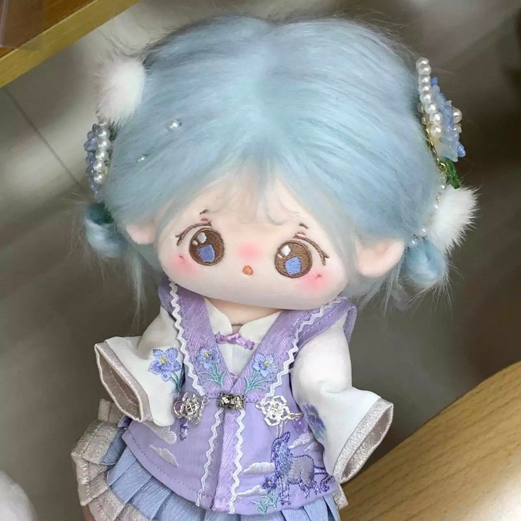 20cm Búp Bê Cotton Bộ Quần Áo Cổ Búp Bê Quần Áo Thay Thế Phong Cách Trung Hoa Đinh Hương Nút Quần Áo Cho Bé Không Có Thuộc Tính 4.3