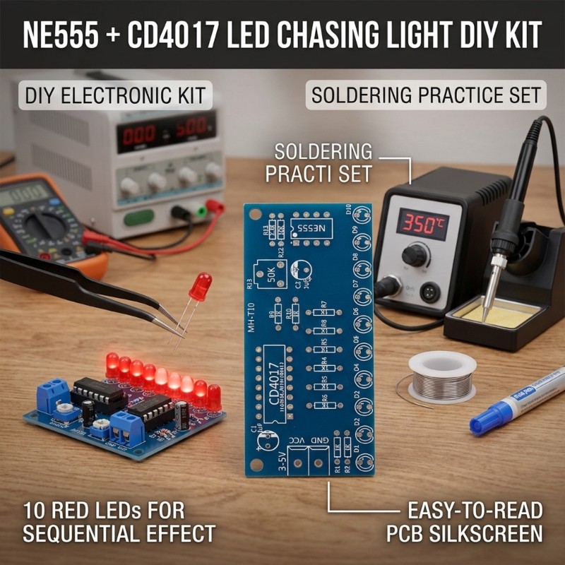 Bộ thực hành hàn bảng mạch đèn LED MIS cho các dự án điện tử
