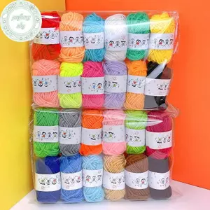 PUSKY 12 Cái Mềm Mại Ấm Áp DIY Cotton Len Sợi Mềm Chất Lượng Tốt Tay Đan Chủ Đề Cho Handmade Đan Móc Sợi VN