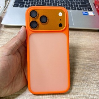 Ốp Điện Thoại Cứng Mờ Mờ + Phim Ống Kính Tương Thích Cho iPhone 13 14 15 16 Pro Max Đổi Sang 17 Pro Max Ngoại Hình