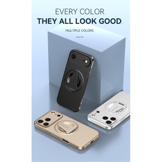 Ốp điện thoại khung từ tính ẩn cho IPhone 17 Pro max 17 AIR Silicon chống rơi vỏ bảo vệ sơn kim loại cao cấp