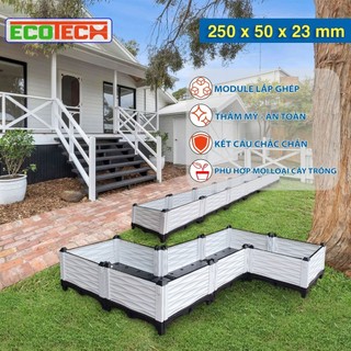 Chậu ghép thông minh HDPE/PP 250x50x23cm: Thẩm mỹ, bền bỉ, dễ lắp đặt, phù hợp mọi cây trồng đô thị.