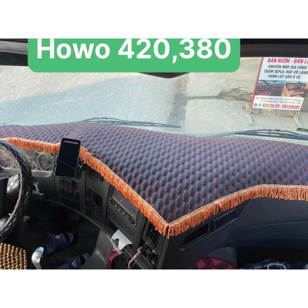 Thảm taplo da 6D trần trám dành cho các dòng xe tải chống nóng cách nhiệt tốt