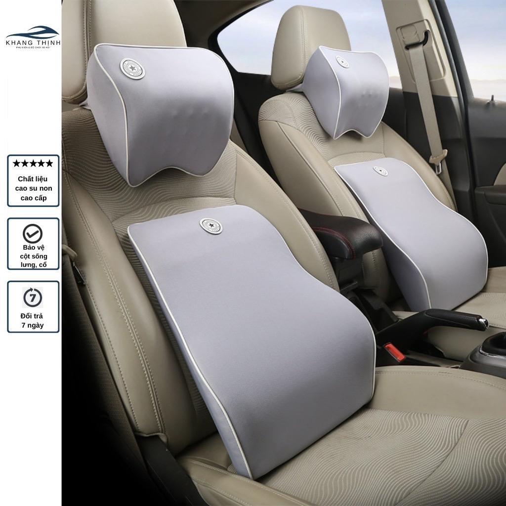 ￼Gối tựa đầu và tựa lưng bọc nỉ cao su non Nội Thất Phụ kiện