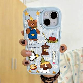 Đảng Cub Vintage Set cho 16 trường hợp iPhone 17Air Bánh mì trường hợp 14 13 11Pro