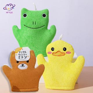 HFTOY Hoạt Hình Nhật Bản Găng Tay Khăn Tắm Bọt Biển Không Đau Loại Bỏ Bùn Găng tay đi tắm Tẩy Tế Bào Chết ~