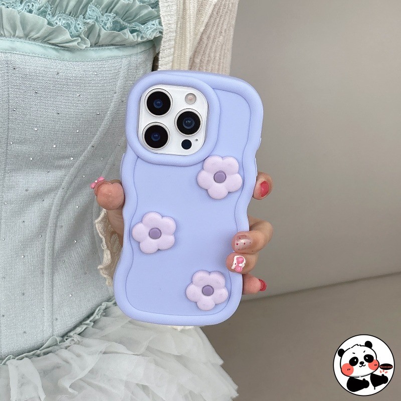 Ốp Điện Thoại Sóng 3D Hoa Dễ Thương Cho Huawei Nova Y91 Y90 Y73 Y72 Y72S Y71 Y70 Y63 Y62 Plus Y61 Y60 5G 4G Vỏ Màu Kẹo Hoạt Hình Vỏ Mềm Chống Sốc