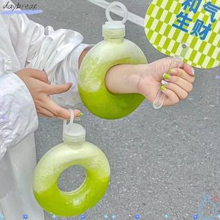 Bình Uống DAYBREAK, Bình Nước Du Lịch Trong Suốt Donut Trẻ Em, Chống Rơi Dễ Thương Chống Rò Rỉ 350ML Bình Nước Thể Thao Nước Trái Cây Nước Giải Khát Chai