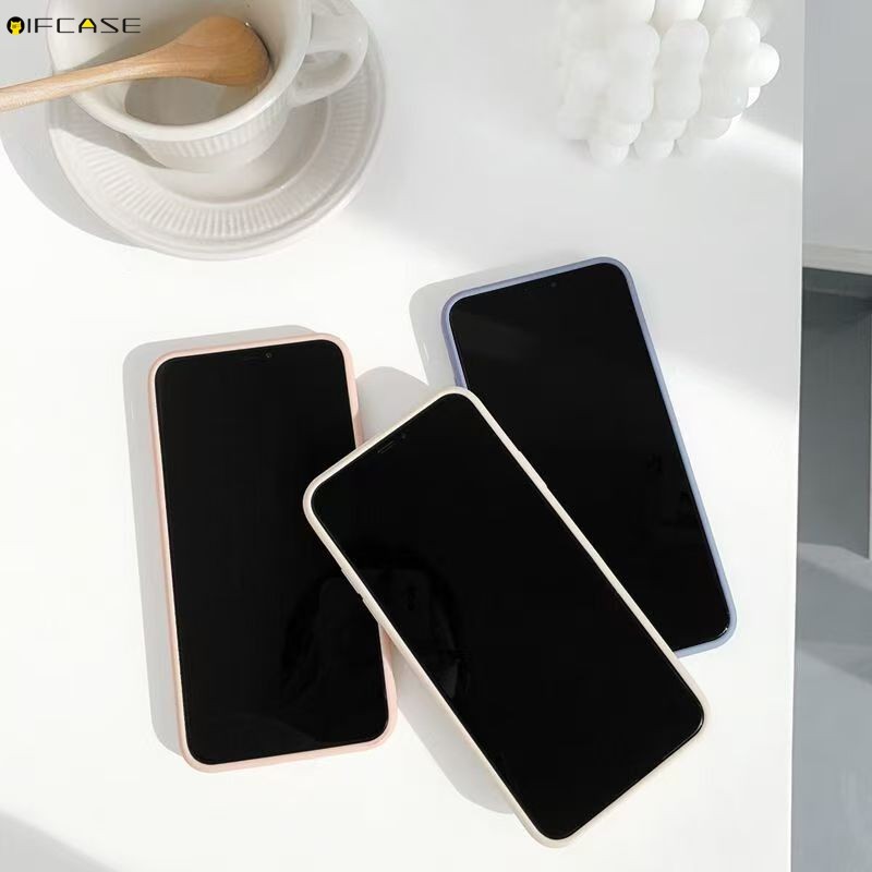 Dành Cho Xiaomi 15 15T 15S Civi 5 Pro Poco M7 X7 Pro F7 Xiaomi15T PocoM7 4G 5G Vỏ Điện Thoại Đơn Giản Trắng Hồng Xám Xanh Dương Màu Mờ Cạnh Thẳng Vỏ Mềm