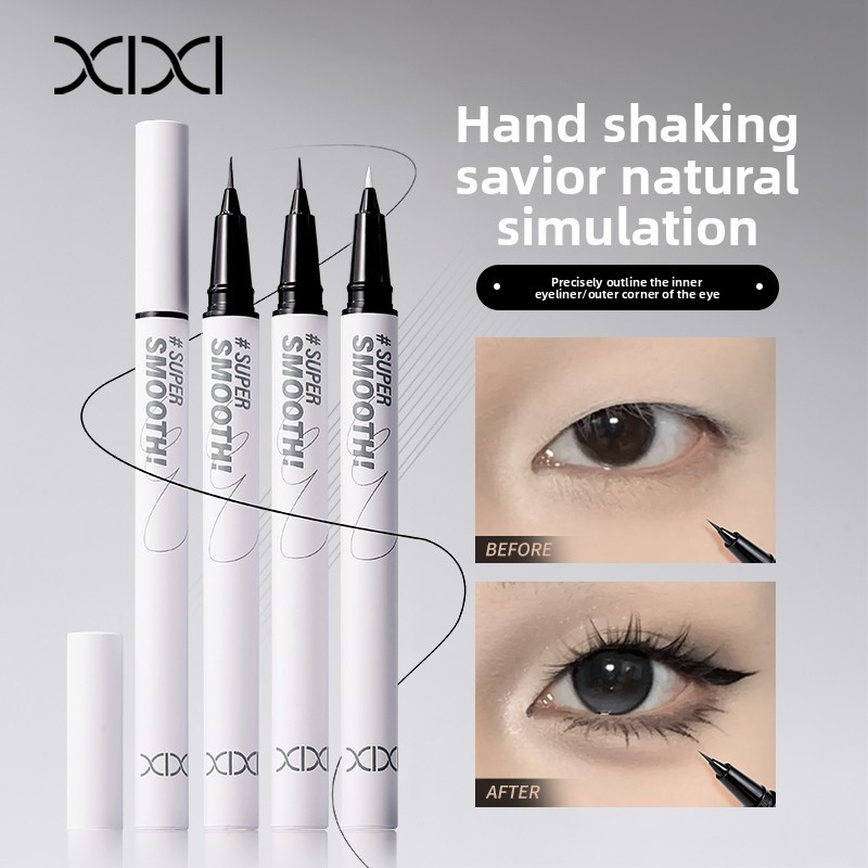Xixi Bút Kẻ Mắt Siêu Mảnh 0.03mm Chống Nước Lâu Trôi Nét Vẽ Tự Nhiên Không Lem Mỹ Phẩm Nội Địa D944