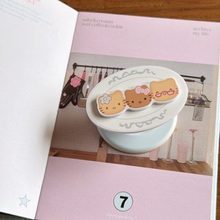 Blue Polka Dot Cookie Cat Tai Nghe Dành Cho iPhone 17ProMax 17Pro 17 16ProMax 16Pro 16 15ProMax 15Pro 15 14ProMax 14 13 Apple iPhone 16 Giá Đỡ Hút Từ Tính