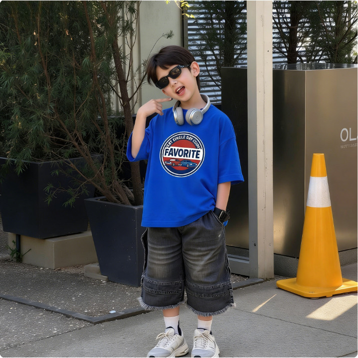 [Giao hàng 24 giờ] Áo thun trẻ em / Sử dụng đơn giản, sành điệu và đa năng / Cotton 1 / Size dành cho trẻ từ 1-12 tuổi