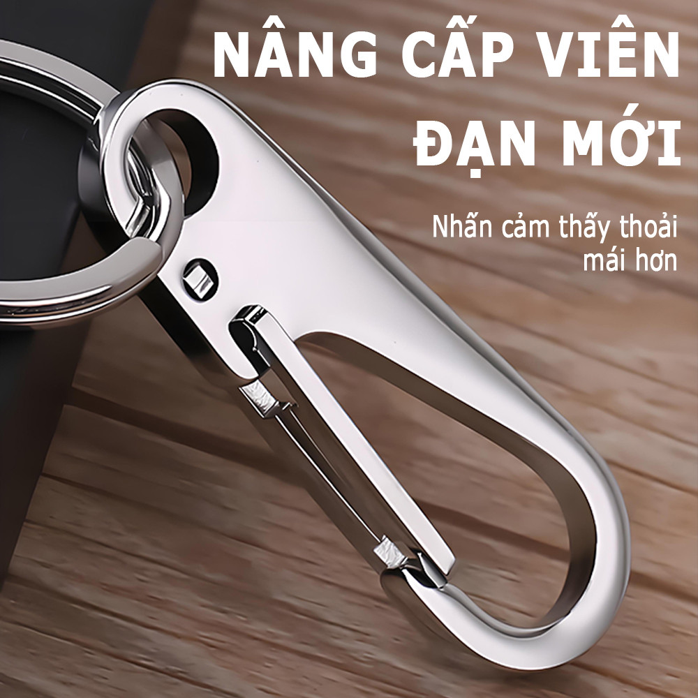 Thép không gỉ 304 móc khóa xe móc khóa quà tặng móc khóa nam eo treo khóa móc khóa đơn giản hiện đại móc khóa