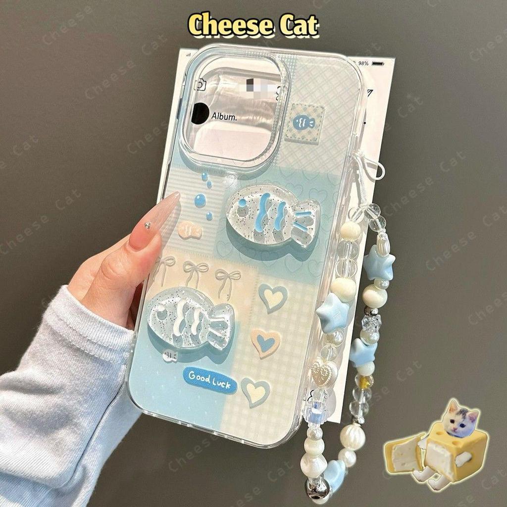 Ốp lưng DIY hình cá pha lê 3D mùa hè tương thích với iPhone 14 13 12 11 15 16 17 Pro Max XR Xs Max 6 7 8 Plus