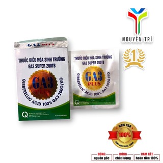 GA3 Super 200TB – Kích Thích Sinh Trưởng, Kéo Dài Thân, Tăng Đậu Trái, Nở Hoa Mạnh (Gói 5g)