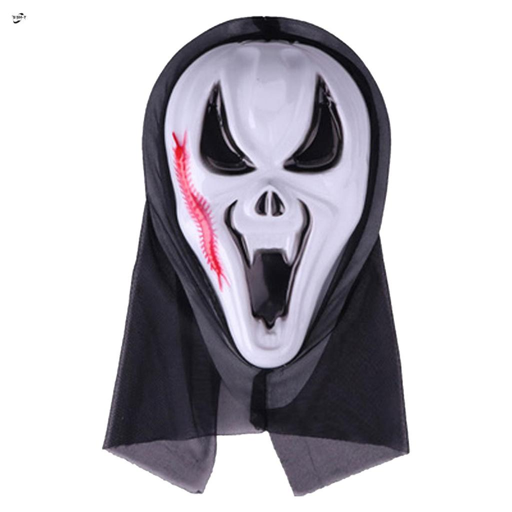 Halloween Scream Skeleton Mask Thực tế Thần Chết Ma Mặt nạ hóa trang Tuyệt vời cho người hâm mộ đóng vai