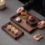 GILL Khay Bảo Quản Thực Phẩm, Màu Sắc Có Tay Cầm Khay Gỗ Tre, Khay Trang Trí Khay Trà Hình Chữ Nhật Khay Đựng Thực Phẩm Nhà Bếp