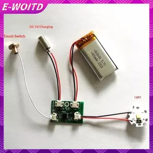 E-WOITD 1 Cái 5V 2A Điện Áp Thấp Đơn / Kép Bảng Điều Khiển Bộ Điều Khiển Đèn LED Sạc Cảm Ứng Mô Đun PCB E-WOITD