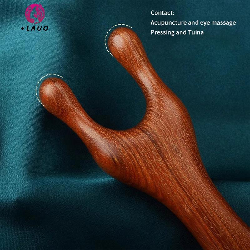 Springevenstar Đôi Đầu Cơ Thể Kinh Tuyến Massageb Gỗ Đàn Hương Hươu Răng Rộng Châm Cứu Giúp Lưu Thông Máu Công Cụ Chống Tĩnh Điện Springevenstar