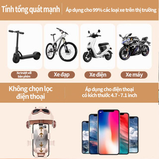 Giá đỡ điện Thoại Cho Xe Máy Và Xe đạp, Xoay 360°, Chống Sốc, Chống Nắng, Chống Mưa, Lắp đặt Chắc Chắn