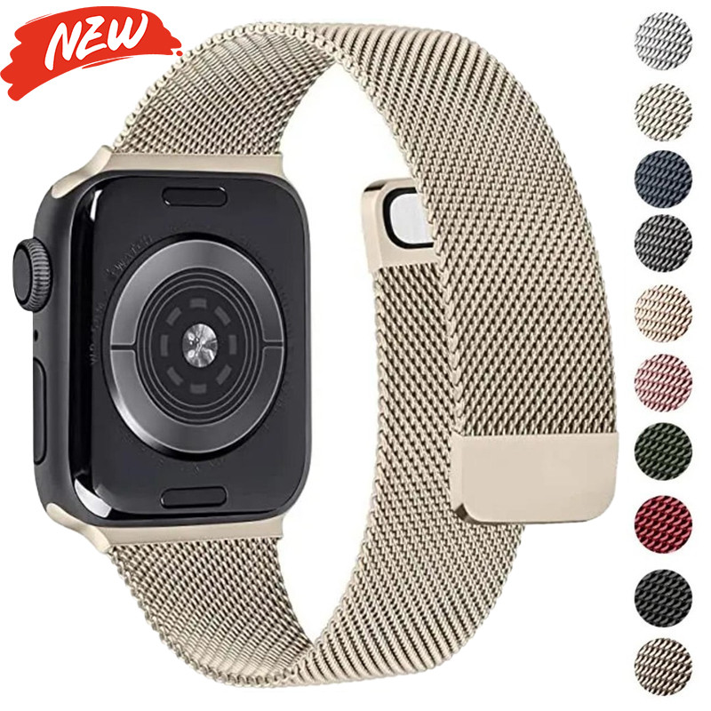Dây đeo từ tính kim loại cho Apple Watch Series11 / 10 46mm 42mm Ultra3 / 2 / 1 49mm 9 7 8 5 6 4 SE 45mm 44mm 41mm 40mm 38mm