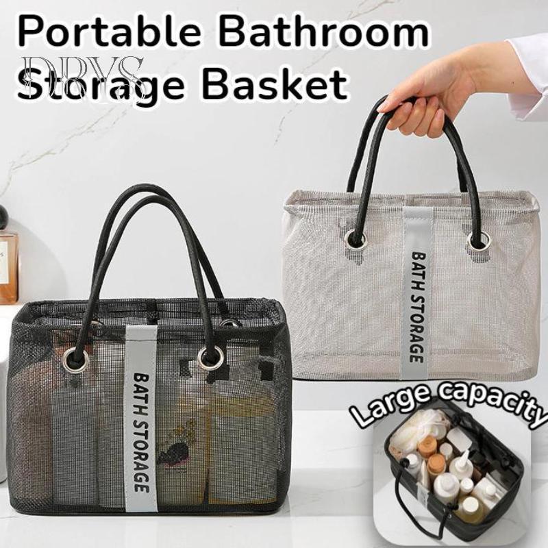 (TFT) Giỏ tắm Tote di động Túi chống nước có tay cầm Túi đựng đồ vệ sinh dung tích lớn Unisex MỚI