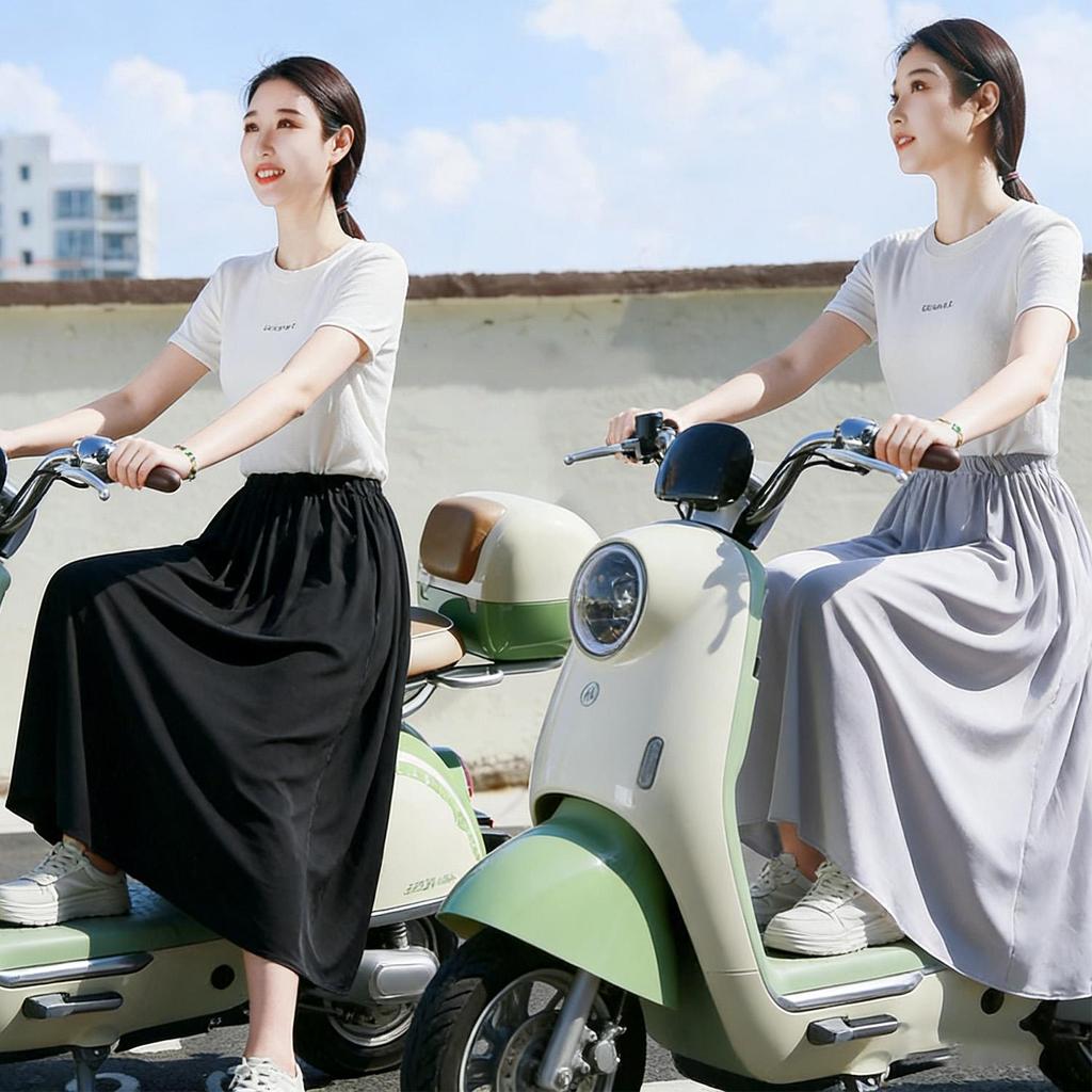 Váy chống nắng UPF 50+ dành cho nữ tay đua xe tay ga, thoáng khí và chống trượt với khóa lưng