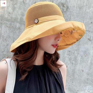 Mũ lưới nữ vành rộng chống UV, tiện lợi dùng cho thể thao và bãi biển