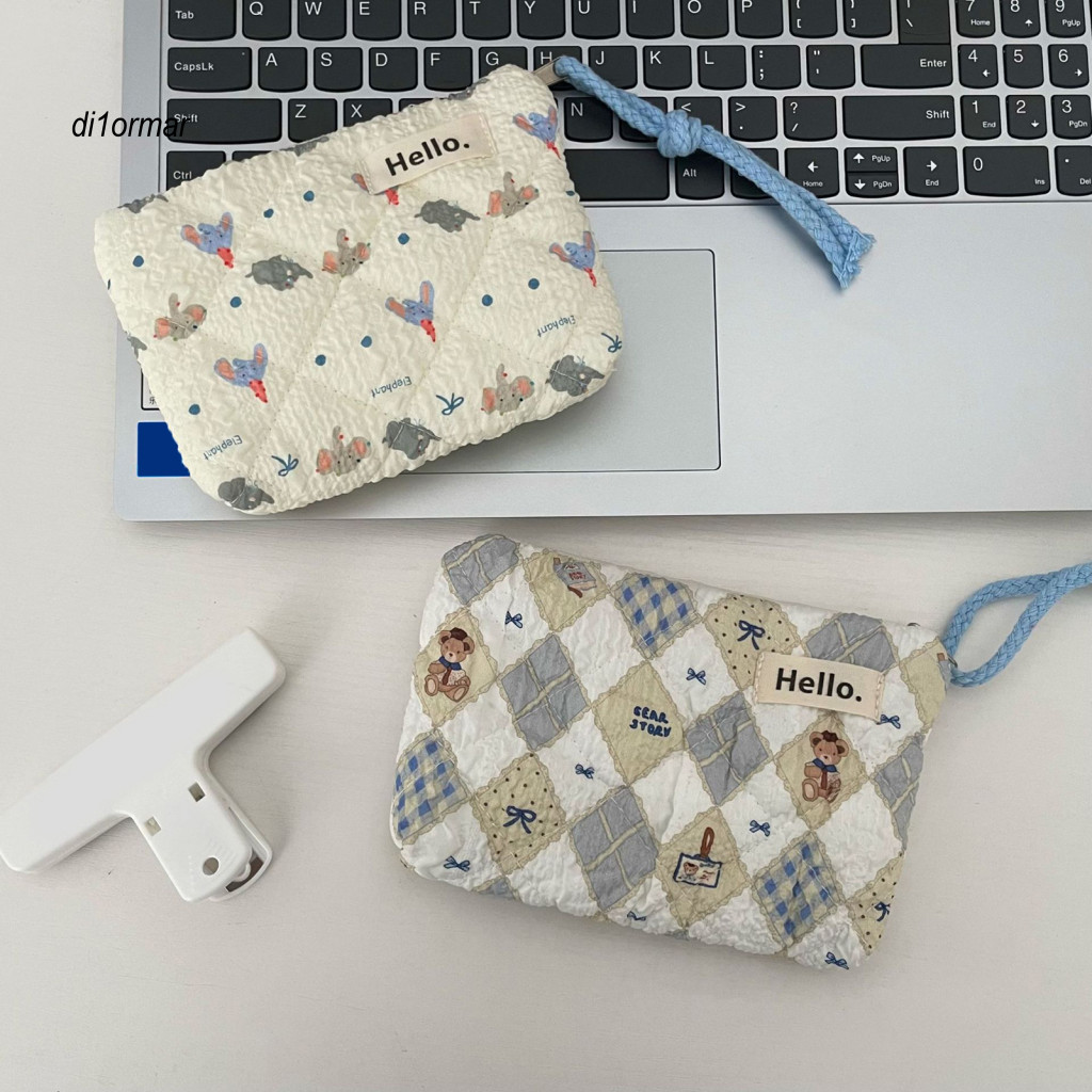 DI Quilted Ví Nhỏ Dễ Thương Cotton Quilted Hoa Ví Đựng Tiền Xu Mini Dây Kéo Túi Đựng Mỹ Phẩm Du Lịch Nhỏ Dễ Thương Cho Nữ Bé Gái – Hoàn Hảo Cho Máy Ảnh Kỹ Thuật Số