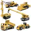 HFTOY Crane Tru Car Set Đỗ Xe Đồ Chơi Hợp Kim Kỹ Thuật Xe Máy Kéo Máy Xúc Bé Trai Xây Dựng Cho Trẻ Em Quà Tặng Sinh Nhật ~
