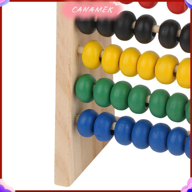 CANAMEK Toán học Bàn tính bằng gỗ Đồ chơi giáo dục cho trẻ em 3-6 tuổi Huấn luyện phối hợp tay mắt CSF