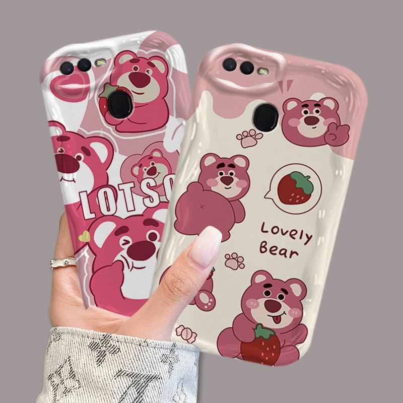 Ốp Silicon Hoạt Hình Cho OPPO A5S A7 A12 F9 F9 Pro Phụ Kiện 3D Vỏ Điện Thoại Mềm Gấu Lotso Ốp Lưng Chống Sốc